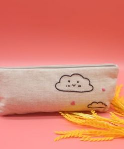 túi vải handmade hình đám mây màu ghi 1