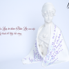 khăn lụa tơ tằm vẽ tay hoa lavender màu trắng 8585